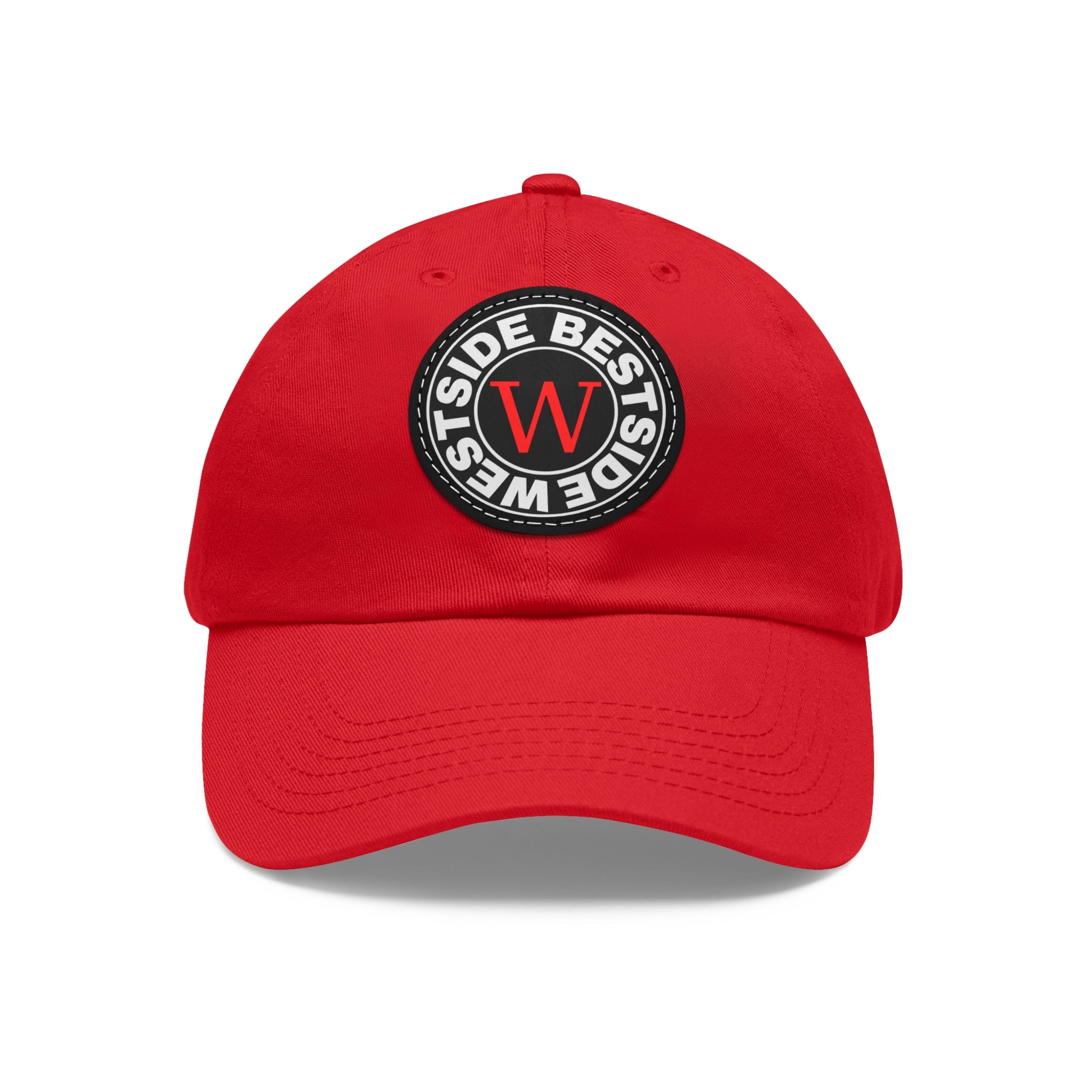 Westside Dad Hat with Leather Patch (Round)