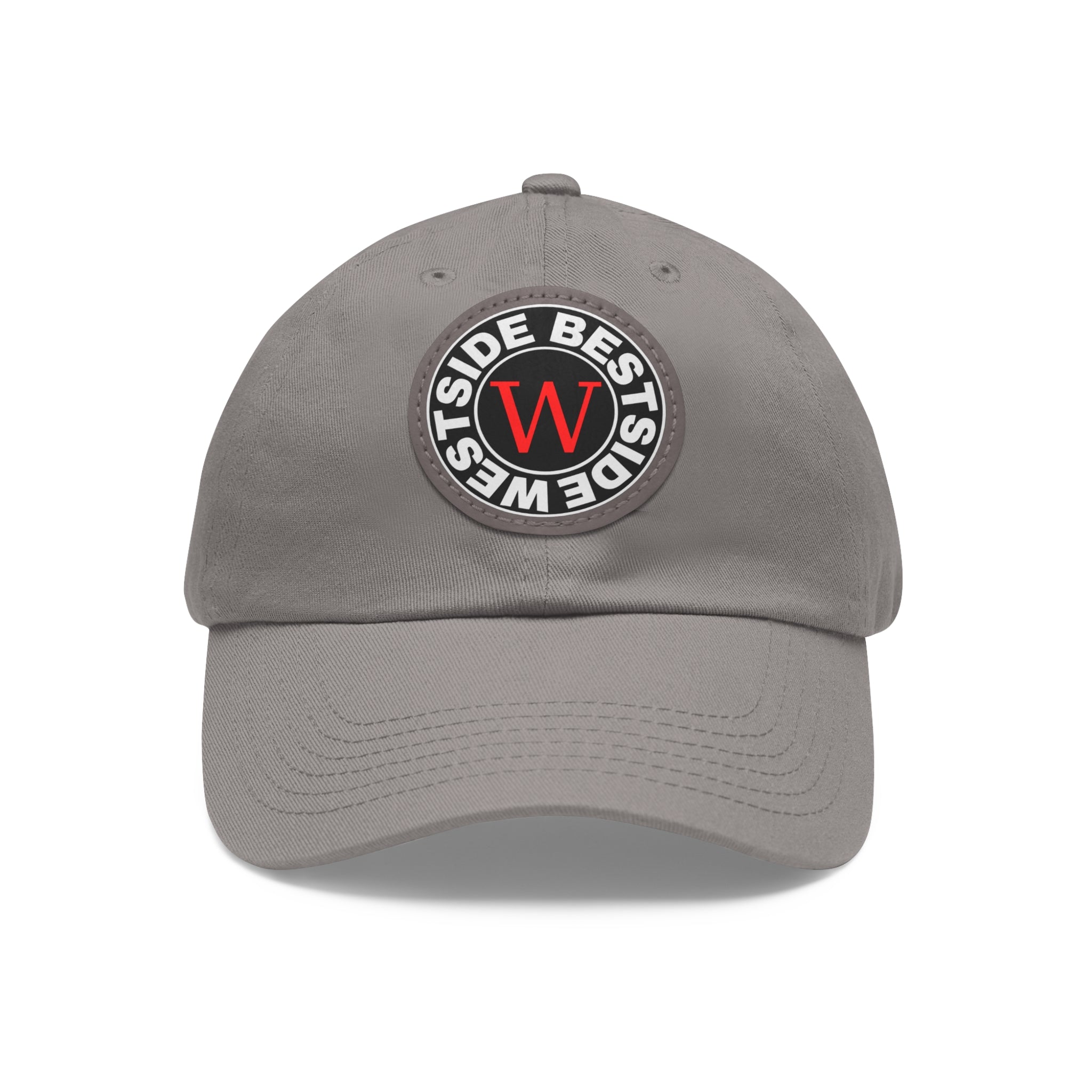 Westside Dad Hat with Leather Patch (Round)
