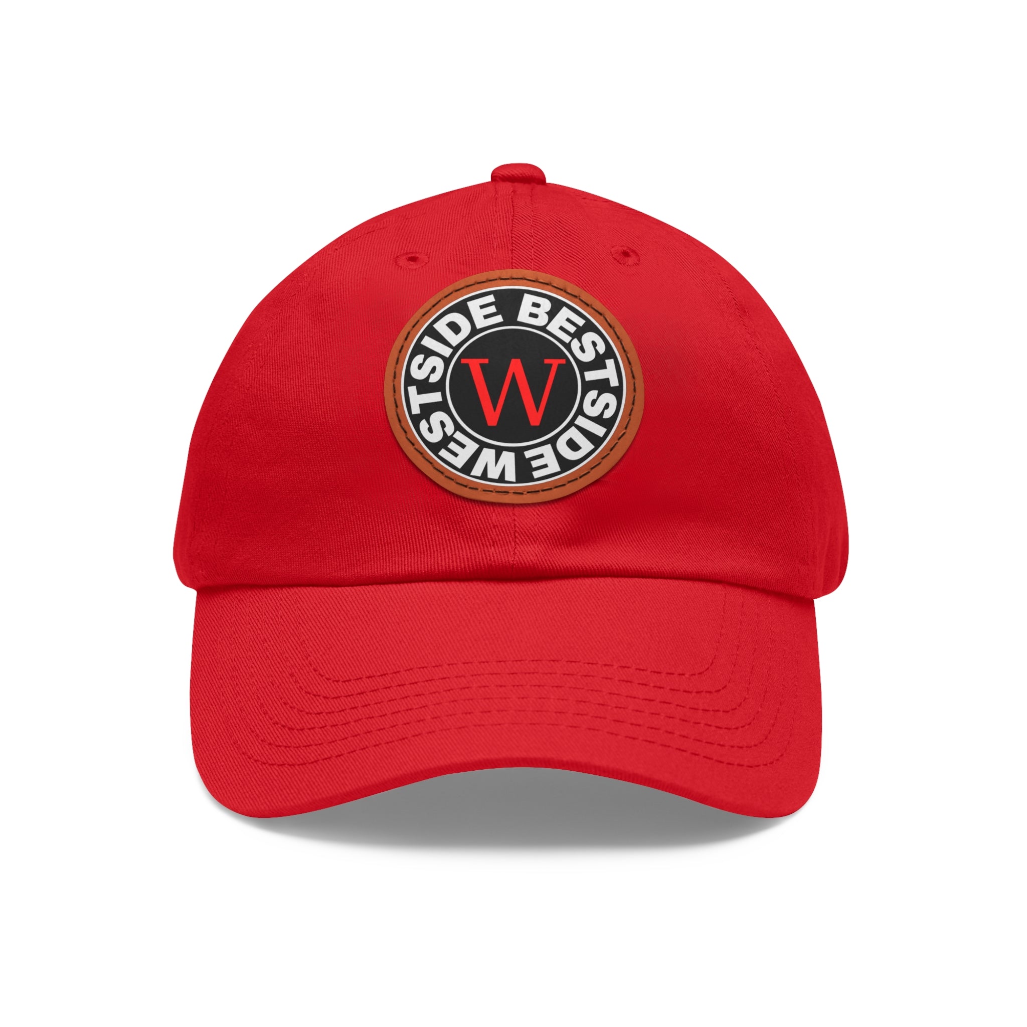 Westside Dad Hat with Leather Patch (Round)