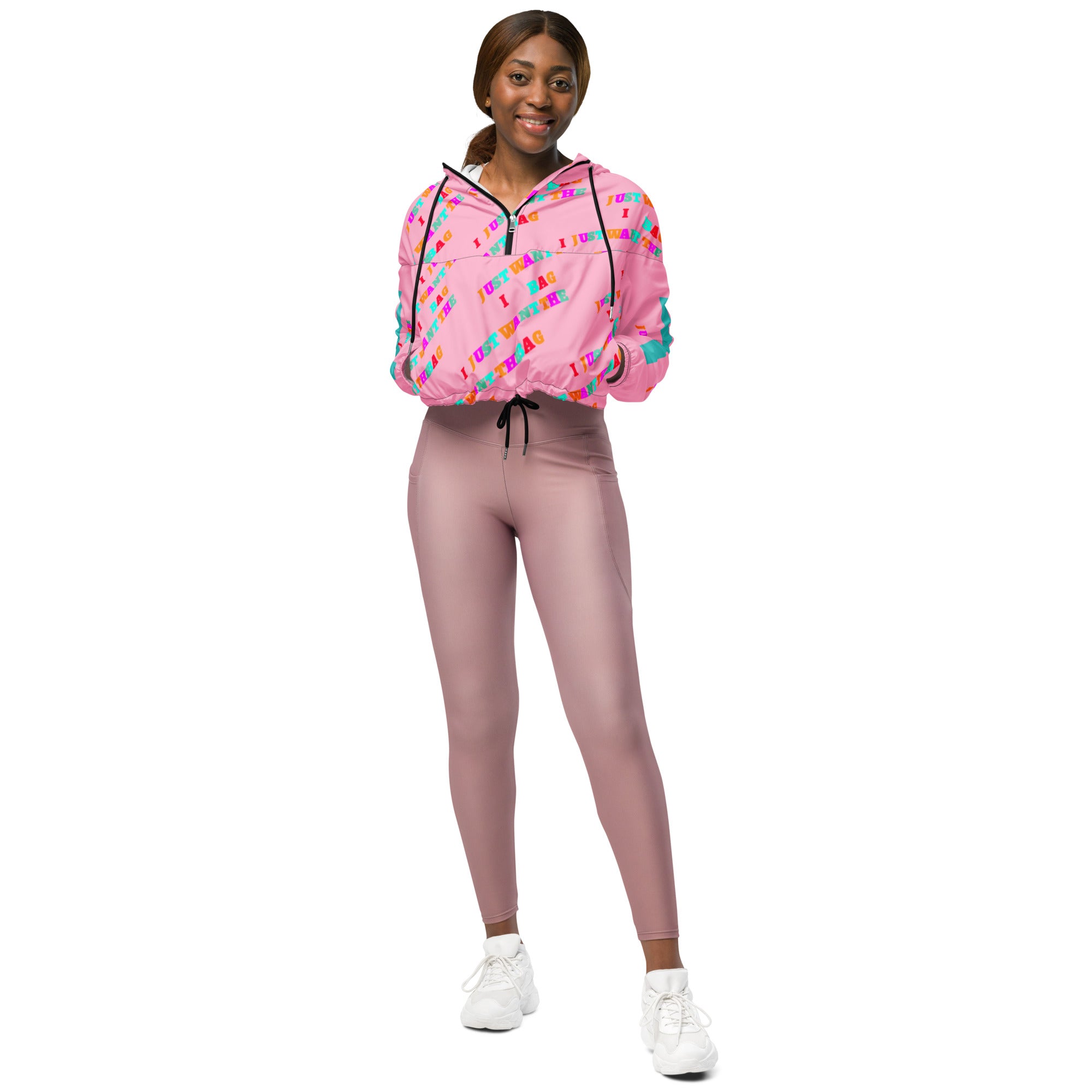 IJWTB Multicolor Women’s cropped windbreaker