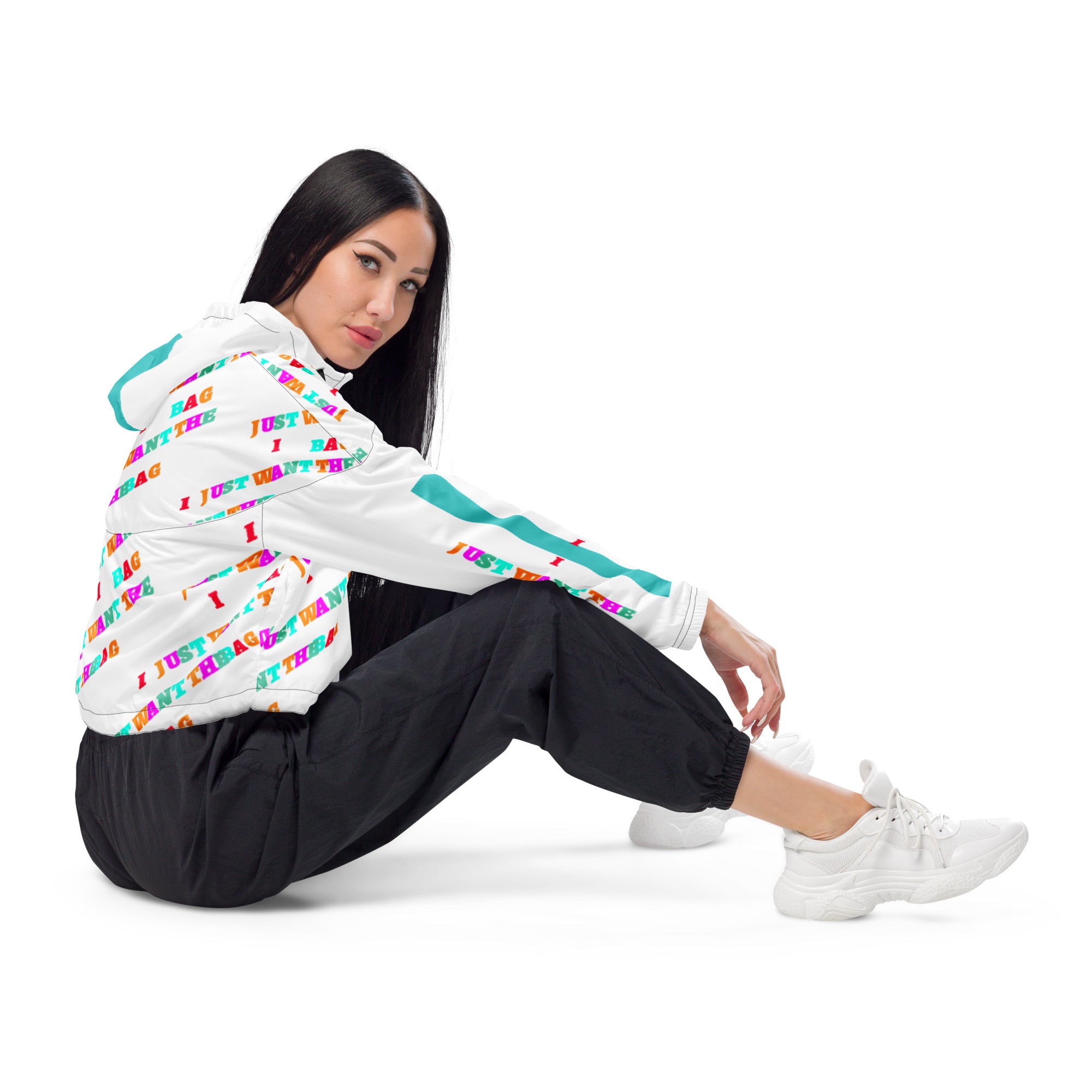 IJWTB Multicolor Women’s cropped windbreaker