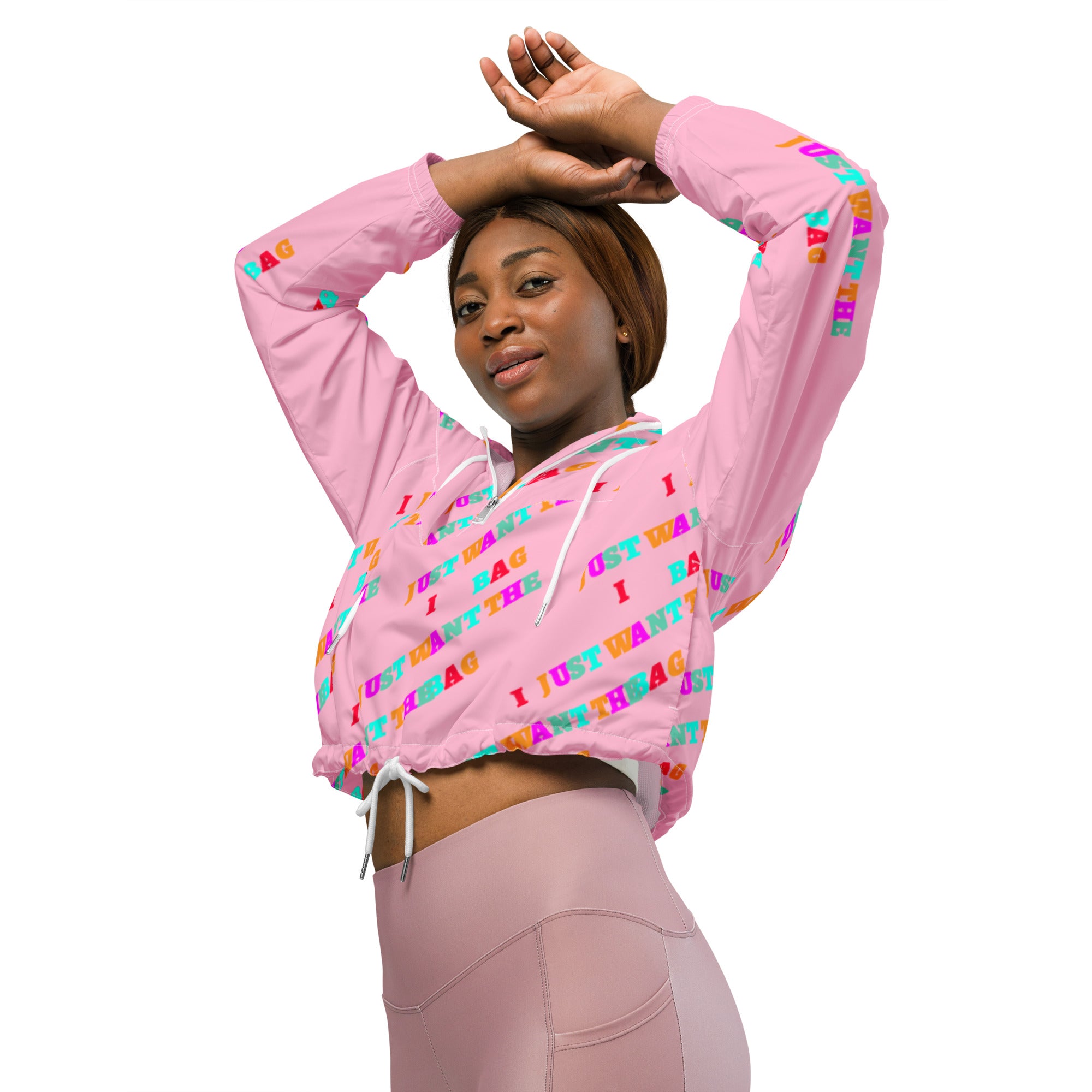 IJWTB Multicolor Women’s cropped windbreaker