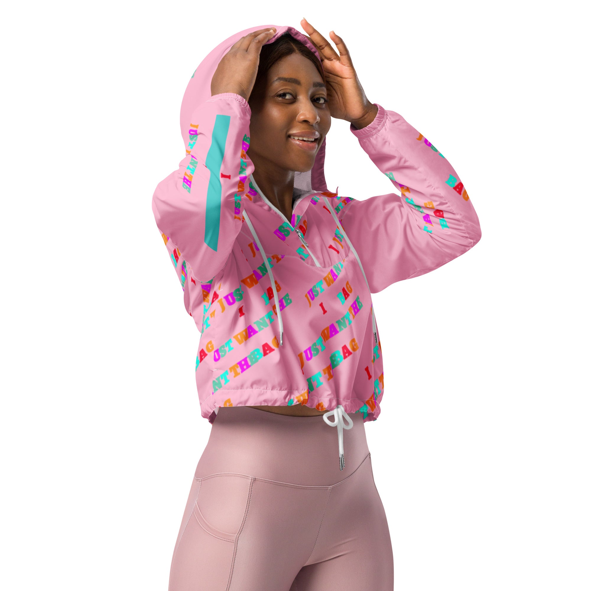 IJWTB Multicolor Women’s cropped windbreaker