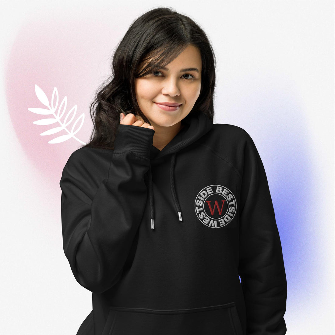 Westside Unisex eco raglan hoodie