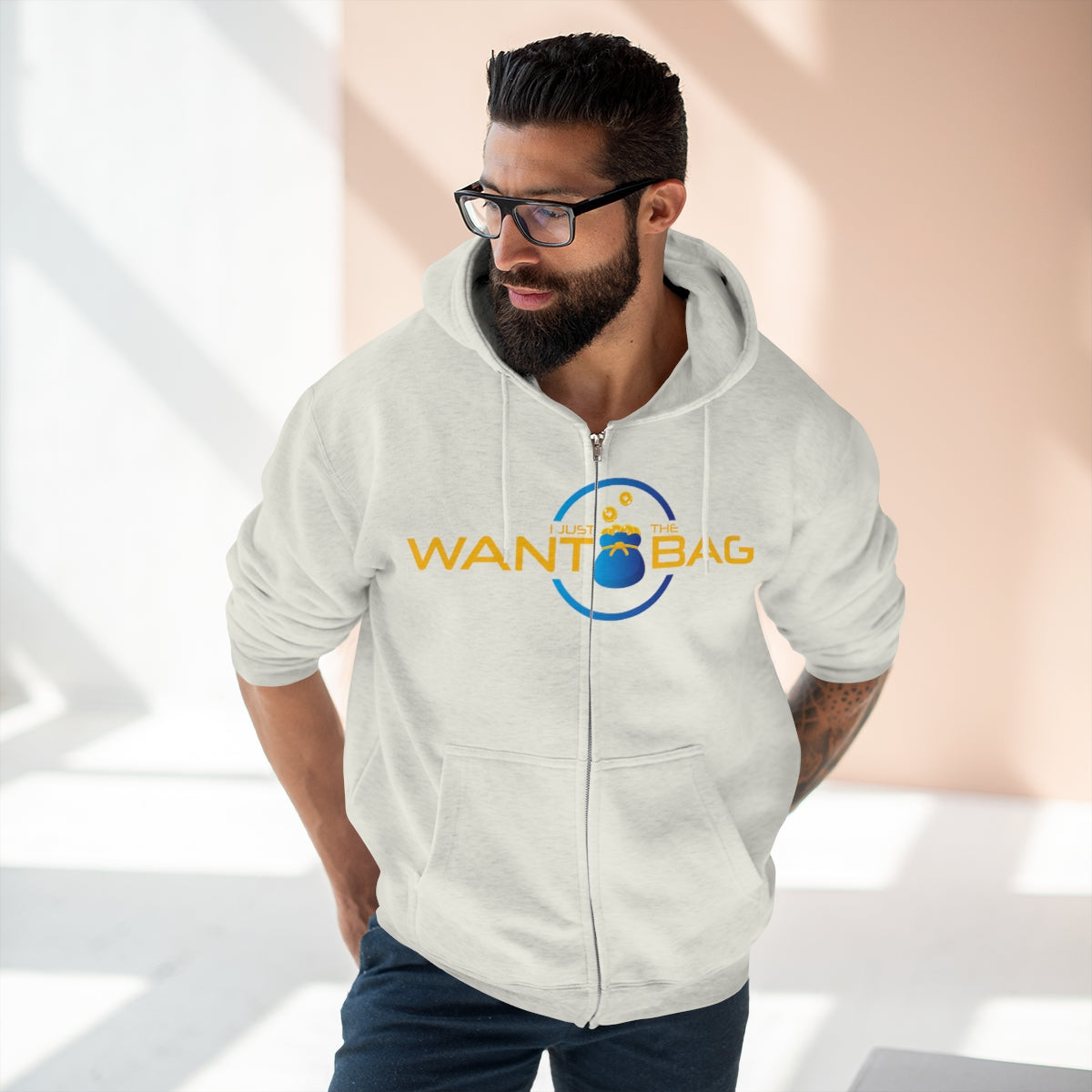 I.J.W.T.B. Unisex Premium Full Zip Hoodie - BAG GUY APPAREL L.L.C.