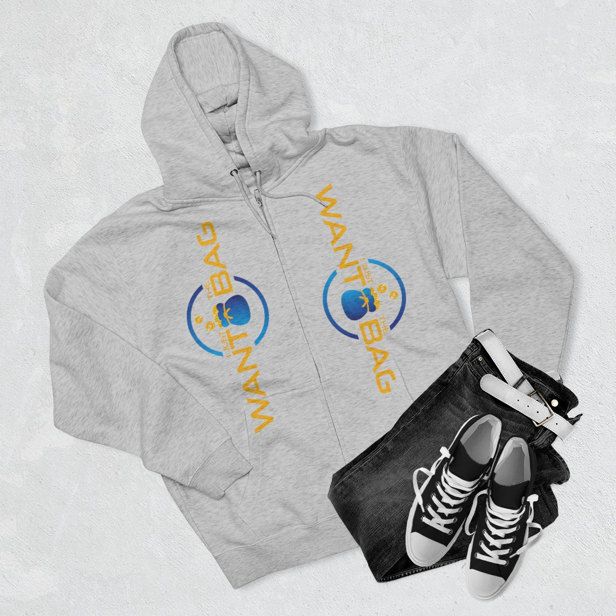 I.J.W.T.B. Unisex Premium Full Zip Hoodie - BAG GUY APPAREL L.L.C.