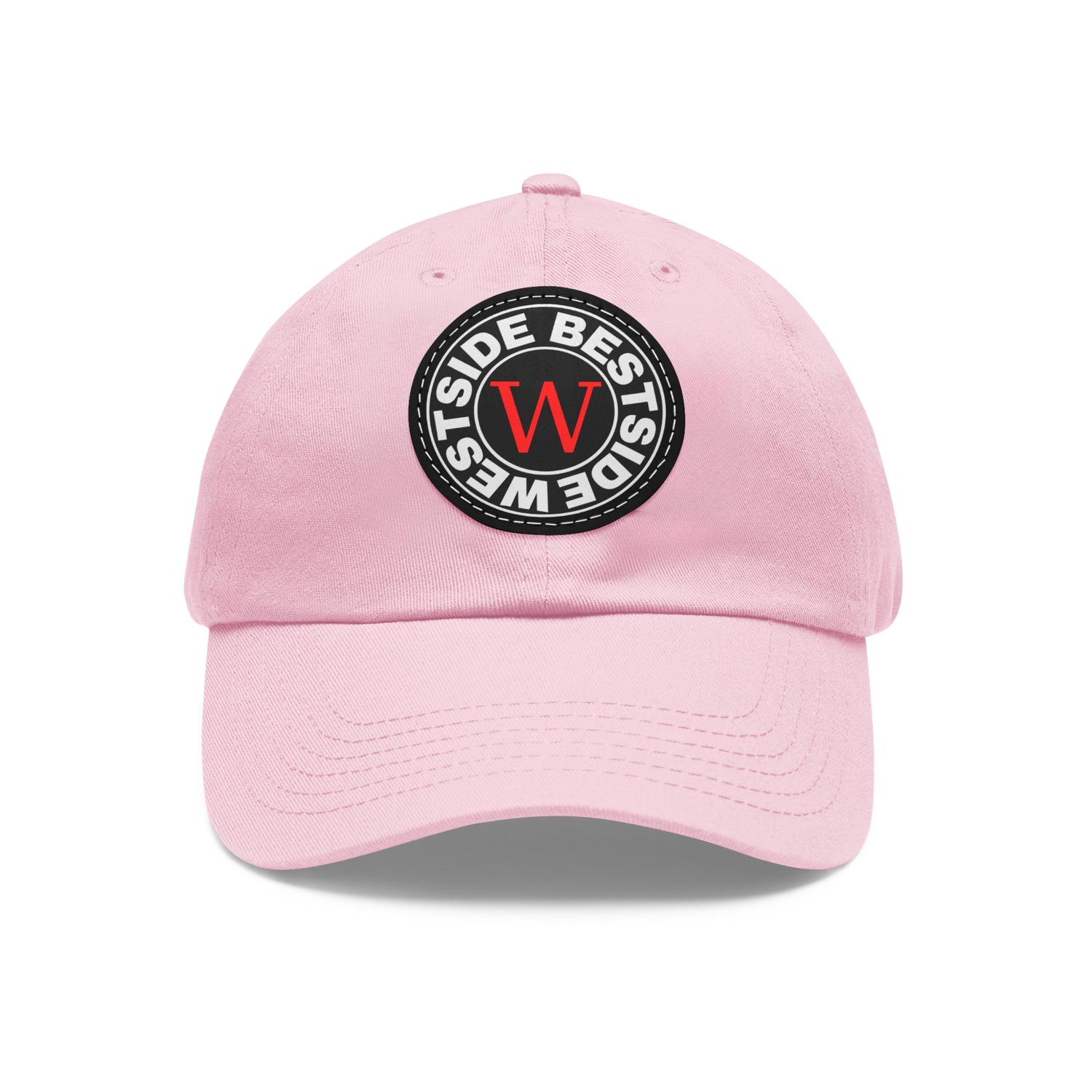 Westside Dad Hat with Leather Patch (Round)