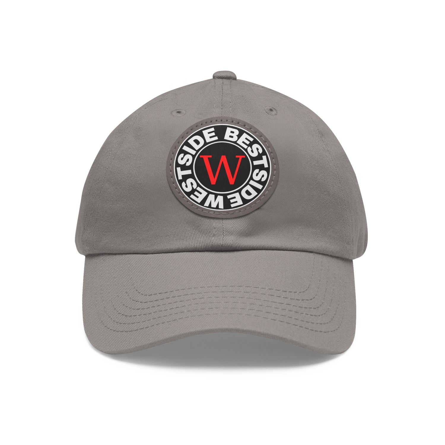 Westside Dad Hat with Leather Patch (Round)