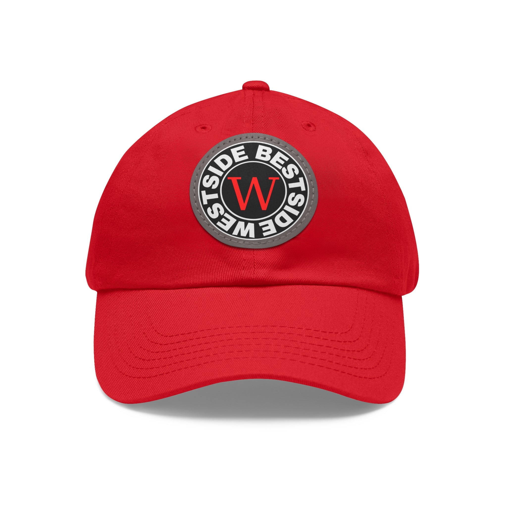 Westside Dad Hat with Leather Patch (Round)