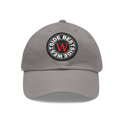 Westside Dad Hat with Leather Patch (Round)