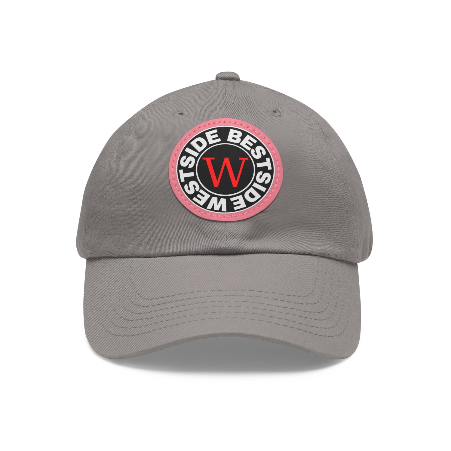 Westside Dad Hat with Leather Patch (Round)