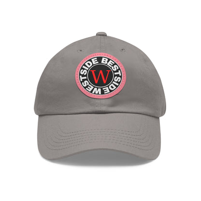 Westside Dad Hat with Leather Patch (Round)
