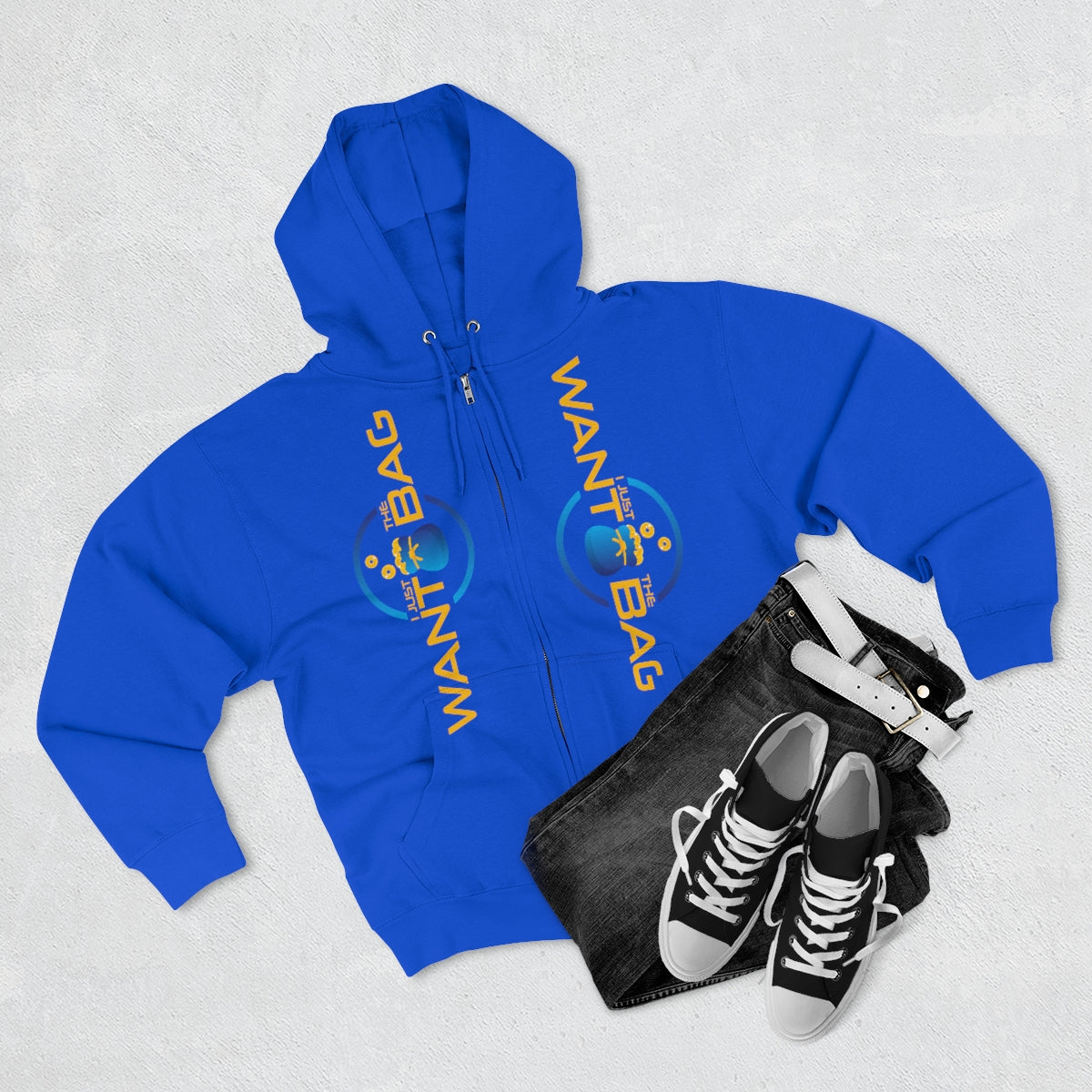 I.J.W.T.B. Unisex Premium Full Zip Hoodie - BAG GUY APPAREL L.L.C.
