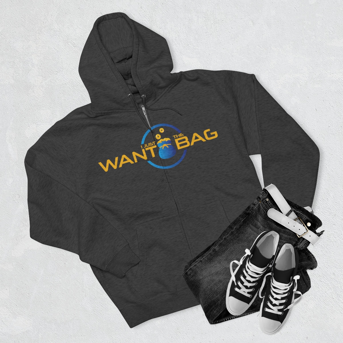 I.J.W.T.B. Unisex Premium Full Zip Hoodie - BAG GUY APPAREL L.L.C.