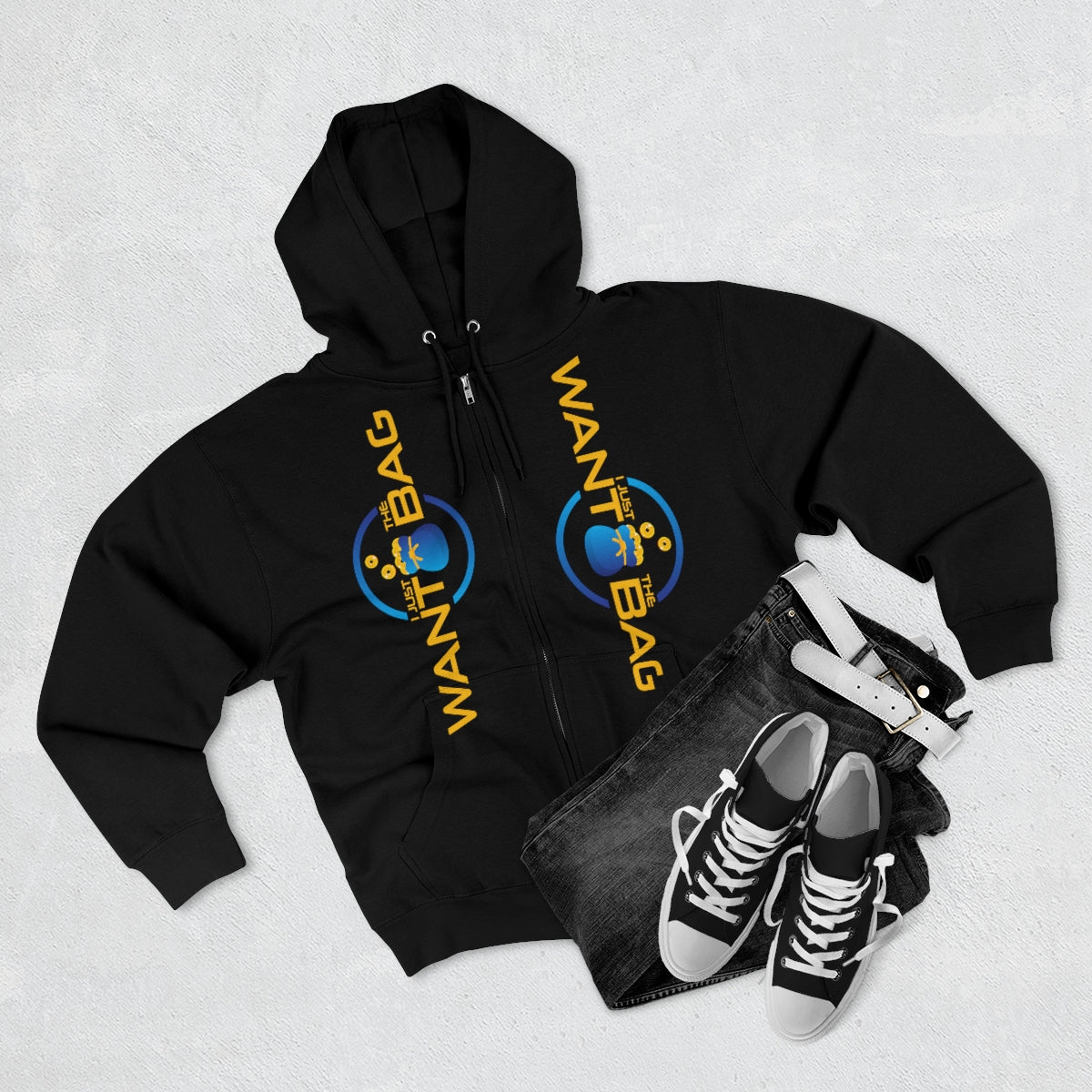 I.J.W.T.B. Unisex Premium Full Zip Hoodie - BAG GUY APPAREL L.L.C.
