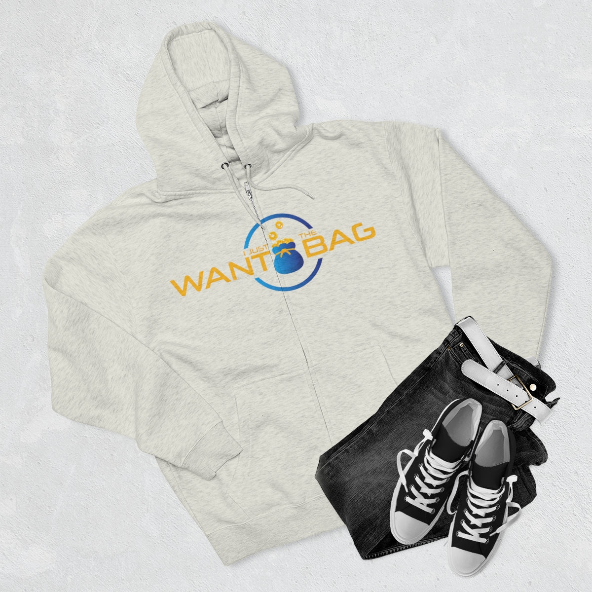 I.J.W.T.B. Unisex Premium Full Zip Hoodie - BAG GUY APPAREL L.L.C.