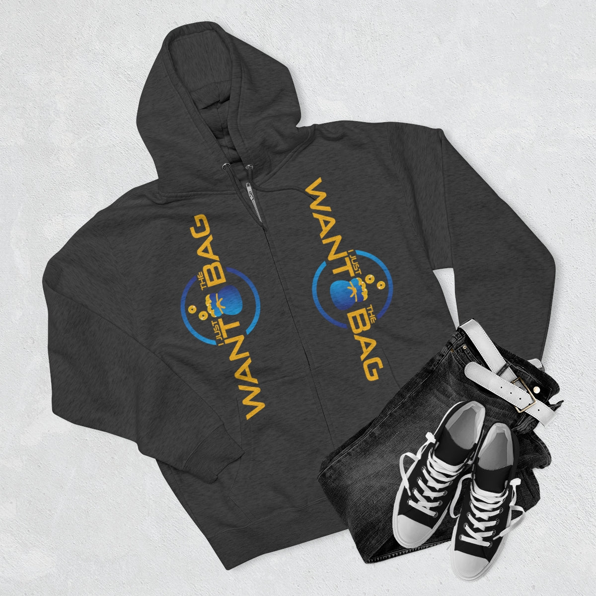 I.J.W.T.B. Unisex Premium Full Zip Hoodie - BAG GUY APPAREL L.L.C.