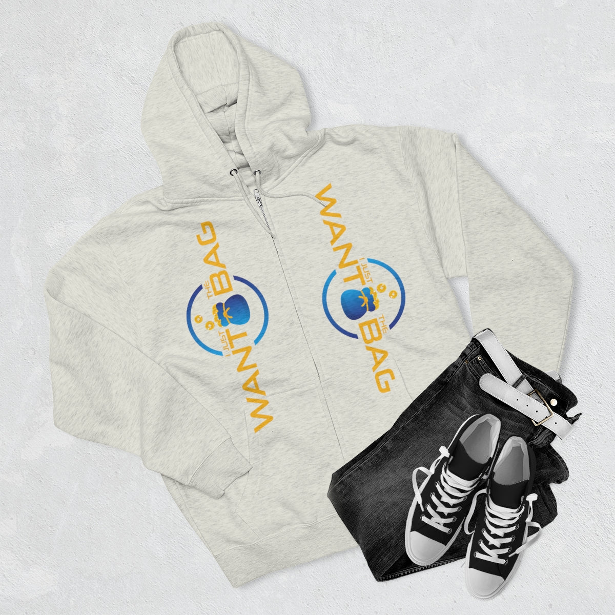 I.J.W.T.B. Unisex Premium Full Zip Hoodie - BAG GUY APPAREL L.L.C.